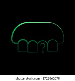 Broken tooth, dental nolan icon. Simple thin line, outline vector of dentist icons for ui and ux, website or mobile application
