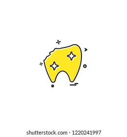 broken tooth dental treatment dentist dentistry tooth icon vector desige
