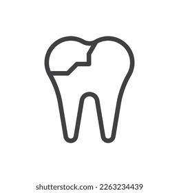 Icono dental roto - Icono de dientes dañados