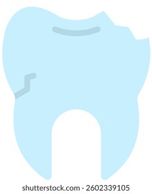 Broken Tooth Icon Element For Design