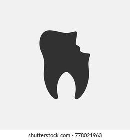 Broken tooth icon illustration isolated vector sign symbol