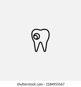 Broken tooth icon sign vector,Symbol, logo illustration for web and mobile