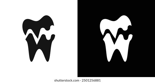 broken tooth icon Symbol mark in filled style