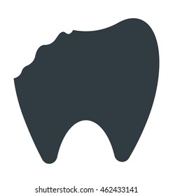 Broken Tooth Vector Icon