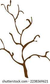 broken tree branch in vector illustration