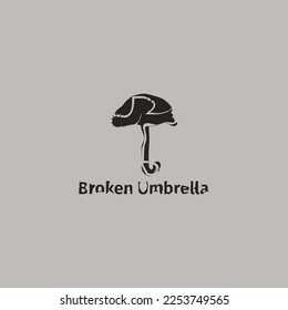 Broken umbrella logo with apprehensive shape.