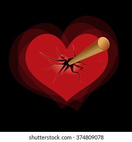 Broken Valentines day heart