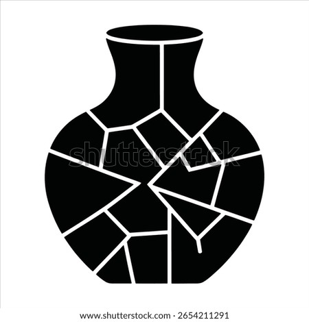 Broken Vase Abstract Vector illustration