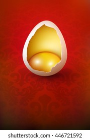 broken vector egg illustration