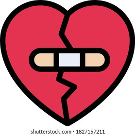 icono de color plano vectorial roto 