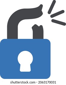 gebrochenes Vektorsymbol