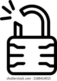 broken Vector illustration on a transparent background.Premium quality symmbols.Stroke vector icons for concept and graphic design.