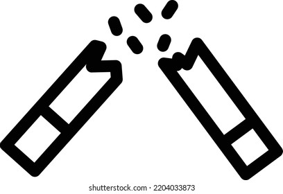 broken Vector illustration on a transparent background. Premium quality symmbols. Thin line vector icons for concept and graphic design.