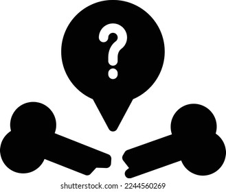 gebrochene Vektorgrafik auf transparentem Hintergrund. Hochwertige Symbole. Glyphen Vektorsymbole für Konzept und Grafikdesign. 
