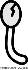 broken vector line colour icon