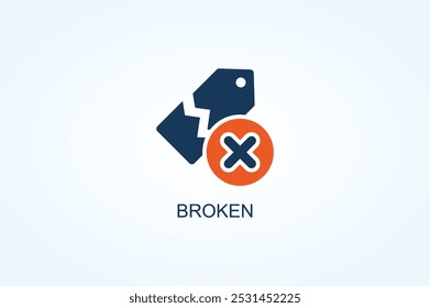 Broken Vector Or Logo Sign Symbol Illustration