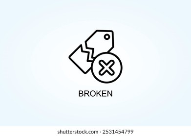 Broken Vector Or Logo Sign Symbol Illustration