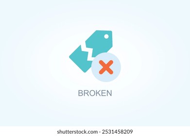 Broken Vector Or Logo Sign Symbol Illustration