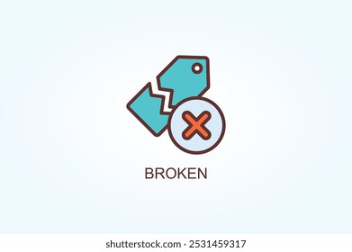 Broken Vector Or Logo Sign Symbol Illustration