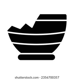 Icono De Glifo Del Vector De Buques Roto Para Uso Personal Y Comercial.
