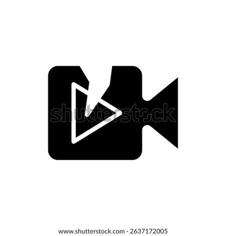 broken video icon, vector illustration, symbol, design logo template pictogram, for ui or ux isolated on white for mobile app, editable