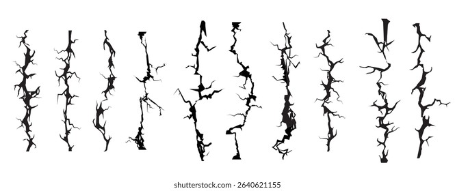 broken wall cracks cleft crackle seamless vector effects background broken wall breaks earthquake