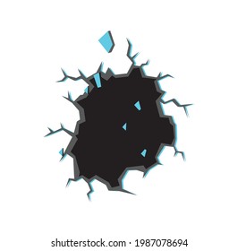 Broken wall design illustration vector eps format , suitable for your design needs, logo, illustration, animation, etc.