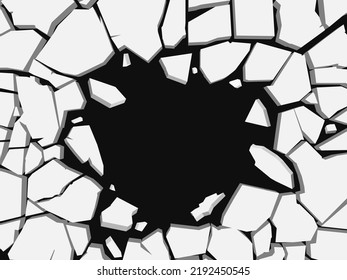Vector Broken Brick Wall Illustration 14495642  Megapixl