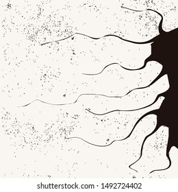 Broken wall vector illustration with grunge.Modern banner background.