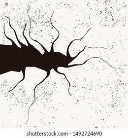 Broken wall vector illustration with grunge.Modern banner background.