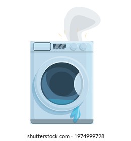 Broken washing machine icon. Cartoon of Broken washing machine vector icon for web design isolated on white background