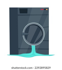 Ilustración de lavadora rota Elemento de dispositivo electrónico. Ilustración del vector