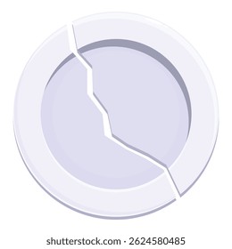 Broken white plate representing the concept of separation and divorce