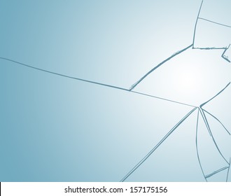 Broken Window Background Texture, Vector Illustration