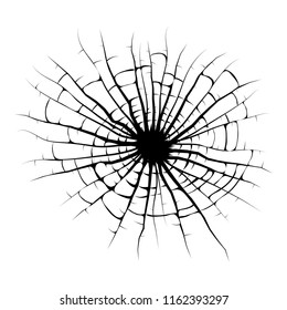 Broken Window Cracks Hole Vector Design Stock Vector (Royalty Free ...