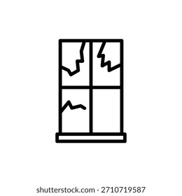 Ícone da janela quebrada Ilustração de design de arte, eps10