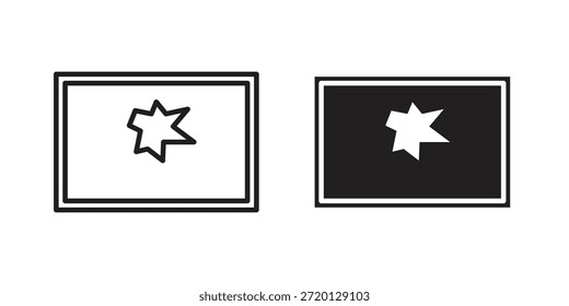 Broken window icon illustration, thin line vector, web design sign,