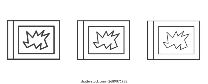 Broken window icon in Line Art Style for Design collection