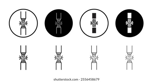 Broken Wire Icon icon Art design illustration