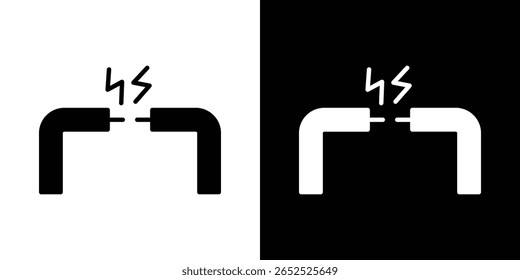 Icono de alambre roto símbolo de colección. Vector plano ilustración de stock.