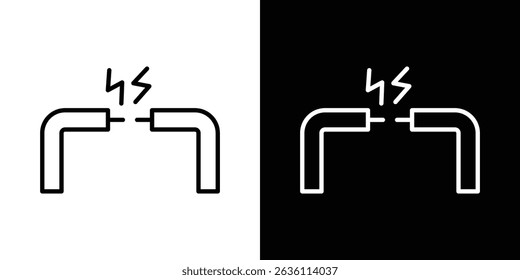 Ícone de fio quebrado ícone símbolo conceito para design gráfico, site, UI. EPS