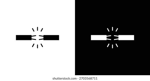 Icono de alambre roto símbolo logo. Plantilla gráfica.
