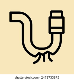 broken wire line icon illustration vector graphic. Simple element illustration vector graphic, suitable for app, websites, and presentations isolated on white background