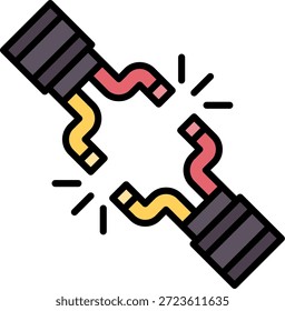 Vector de diseño de iconos creativos Nuevos de alambre roto