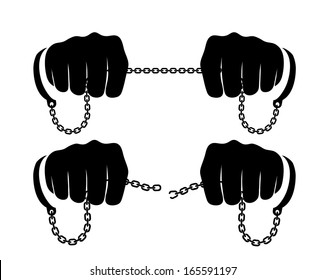 broken-off chain on hands