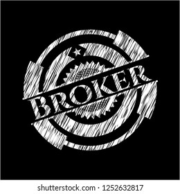 Broker chalkboard emblem