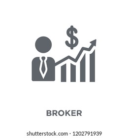 Broker Icon. Broker Design Concept From Payment Collection. Simple Element Vector Illustration On White Background.