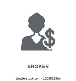 Broker icon. Broker design concept from Payment collection. Simple element vector illustration on white background.