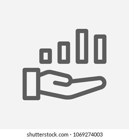 Broker icon line symbol. Isolated vector illustration of  icon sign concept for your web site mobile app logo UI design.