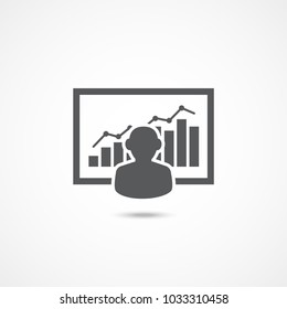 Broker icon on white background